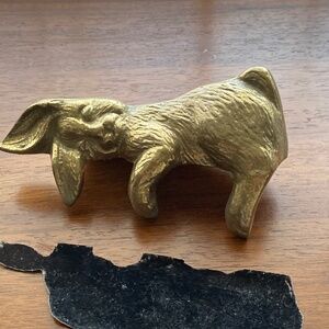 Broken brass bunny
